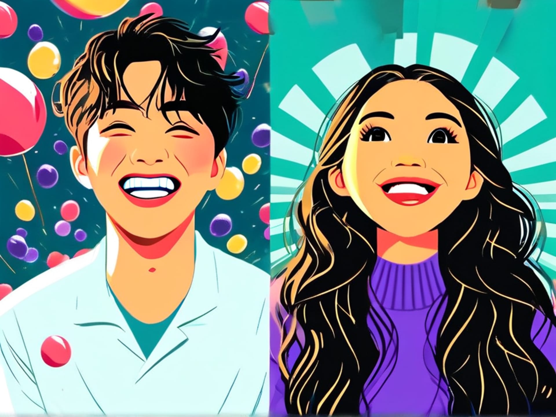 Three distinct Instagram Story frames. First: a chaotic, fun Boomerang video of confetti. Second: a clean, informative poll sticker with