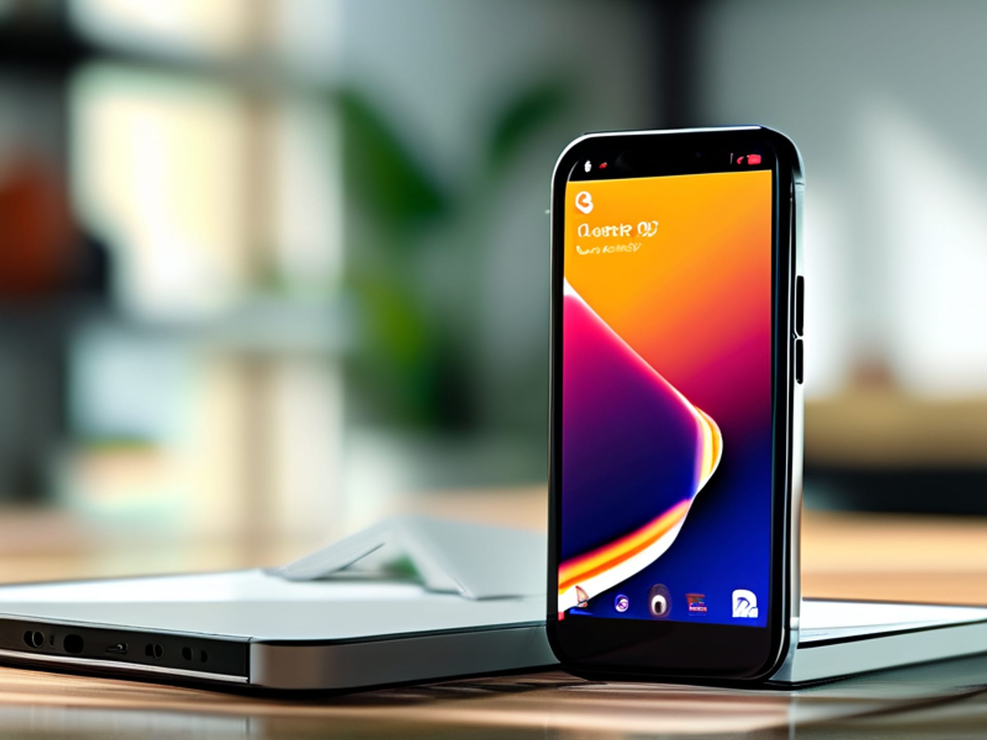 Midjourney prompt: minimalist close-up of a smartphone screen on a kitchen counter. A clean, simple notification pops up: 'Laundry Cycle Complete'. Blurred background of a living space. Clean, modern, satisfying tech aesthetic.--v 6.0 --style raw