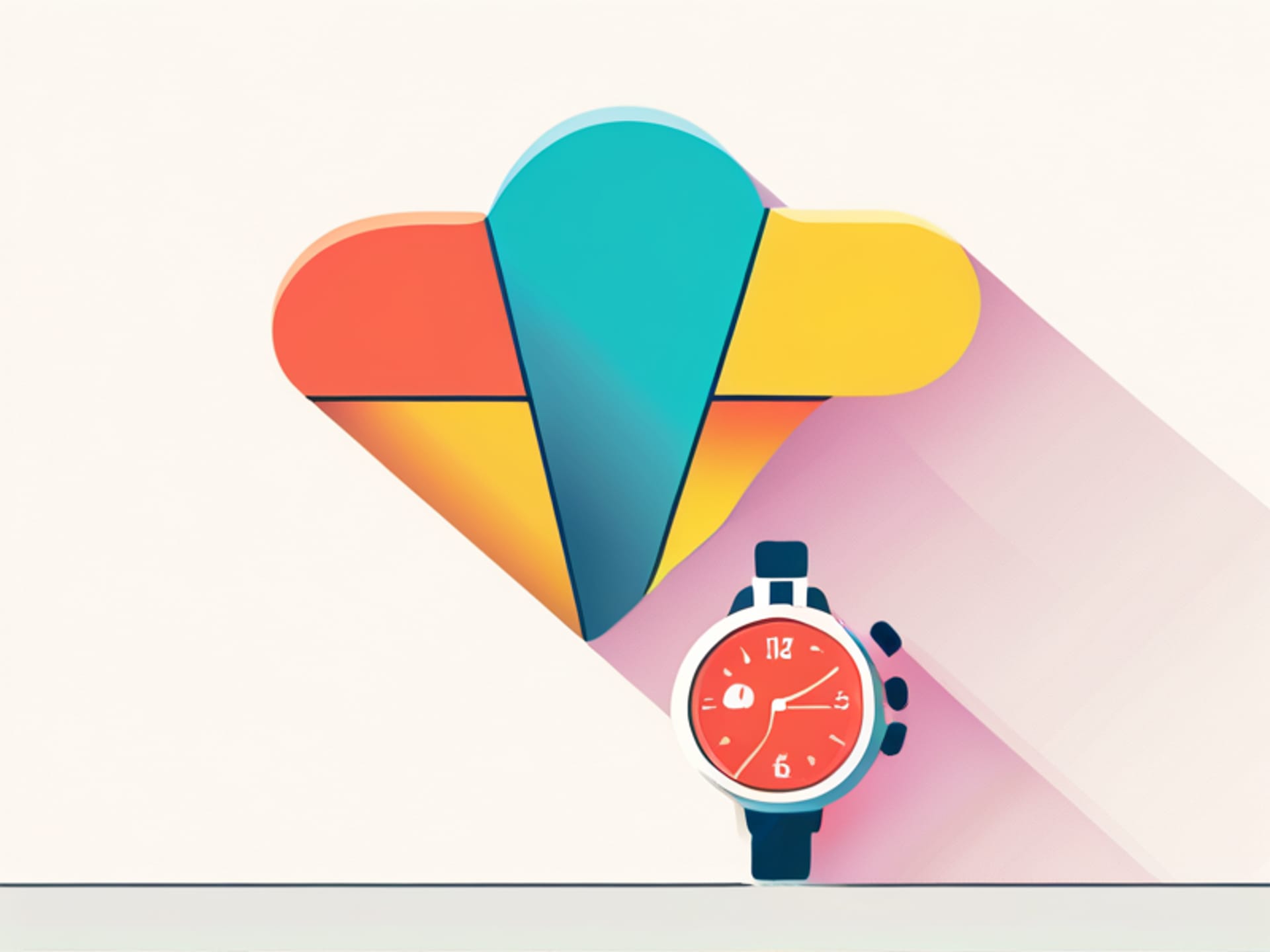 A minimalist, flat vector illustration composition. A colorful speech bubble is split into four distinct, puzzle-like pieces, each with a small digital timer on it (e.g., 2:00, 3:15). On the right, a hand holds a stopwatch. Clean, simple, and conceptual.