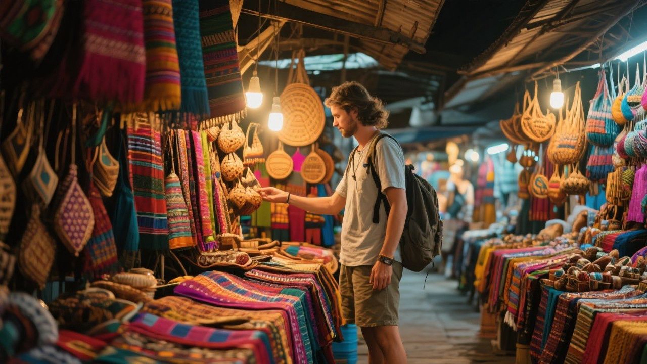 Sunday walking street market